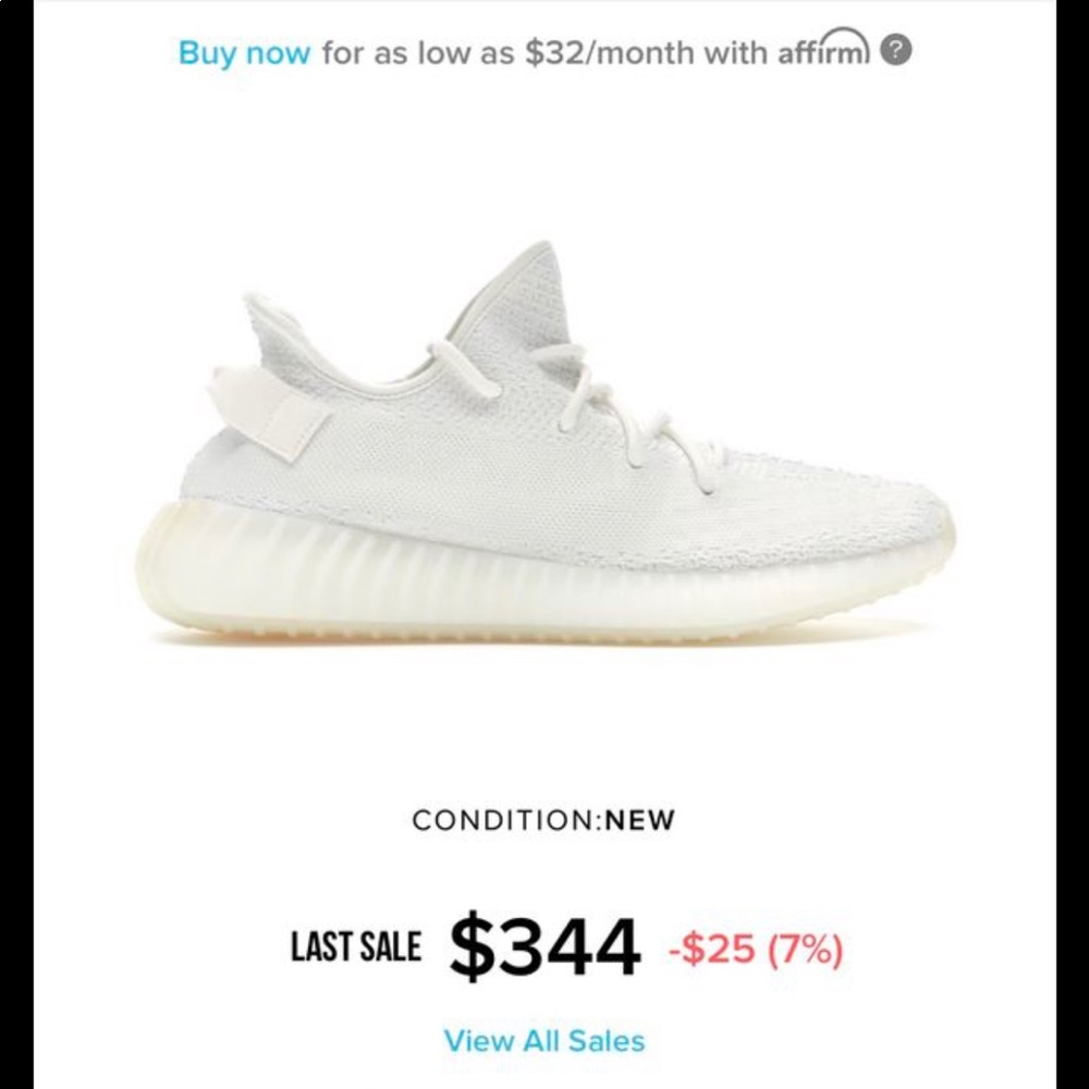 Yeezy boost 350 triple white NWT NEVER USED - Picture 6 of 6